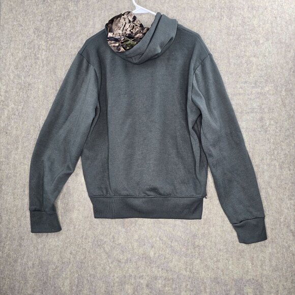 Mossy Oak Gray Hooded Sweatshirt M - 100% Polyester - Picture 2 of 6